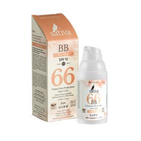 Sativa ВВ-крем ухаживающий 66 Rose Beige SPF 15, 30 мл. фото