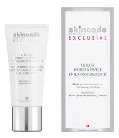 Skincode Клеточный увлажняющий и матирующий тонирующий крем Защита и улучшение SPF 15, 30 мл. фото
