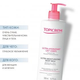 Topicrem Ультра-увлажняющее молочко для тела, 500 мл. фото