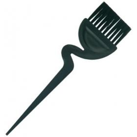 Dewal Pro Кисть для окрашивания, черная с черной прямой щетиной, с ручкой зиг-заг, широкая, 55 мм. фото