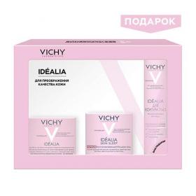 Vichy Набор Идеалия НГ 2015 Разглаживающий крем 50 млНочной бальзам-гель 50 млИдеализатор взгляда 15 мл. фото