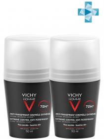Vichy Комплект Дезодорант - шарик 48 часов для чувствительной кожи, 2 шт. по 50 мл. фото