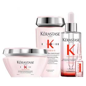 Kerastase Комплект Дженезис маска  сыворотка  ампулы   шампунь-ванна. фото