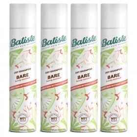 Batiste Сухой шампунь для волос Bare с цветочным ароматом, 4 х 200 мл. фото