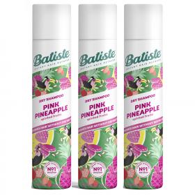 Batiste Сухой шампунь для волос Pink Pineapple с фруктовым ароматом, 3 х 200 мл. фото