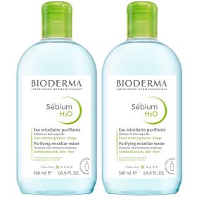 Bioderma Мицеллярная вода для жирной и проблемной кожи, 2х500 мл. фото