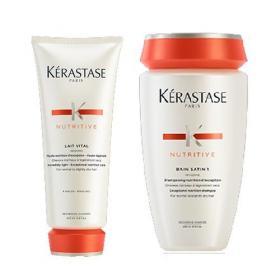 Kerastase Комплект Нутритив Молочко Витал, 200млШампунь-Ванна Сатин 1, 250мл. фото
