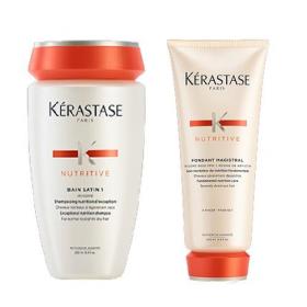 Kerastase Комплект Нутритив Шампунь-Ванна Сатин 1, 250млМолочко Мажистраль, 200мл. фото