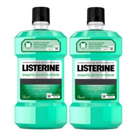 LISTERINE Набор Ополаскиватель для полости рта Защита десен и зубов, 250 мл х 2 шт.. фото