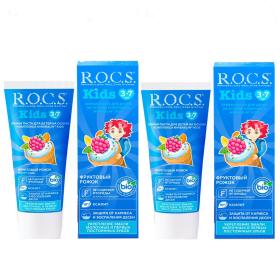 R.O.C.S. Комплект Зубная паста Рокс Для детей Фруктовый рожок 2х45 гр. фото