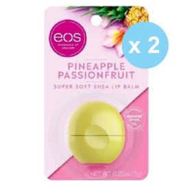 Eos Набор Pineapple passionfruit lip balm бальзам для губ на картонной подложке 2 шт. фото