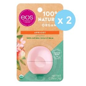 Eos Набор Oganic apricot lip balm бальзам для губ на картонной подложке 2 шт.. фото