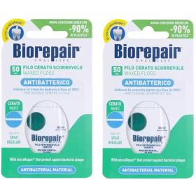 Biorepair Набор Зубная нить с воском комплексная защита Waxed Floss, 50м2 штуки. фото