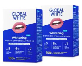 Global White Набор Система для отбеливания зубов на 4-5 тона  6 Гель 15 мл  ретрактор  микрощетка2 штуки. фото
