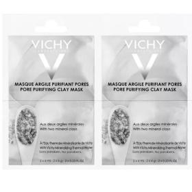 Vichy Комплект Минеральная Очищающая поры маска с глиной саше 2х6 мл комплект из 2 штук. фото