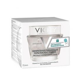 Vichy Набор Минеральная Очищающая поры маска с глиной 75 мл  Шпатель. фото
