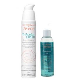 Avene Набор Триакнеаль Эксперт Регулирующая разглаживающая эмульсия 30 мл  Очищающий гель Клинанс 50 мл. фото