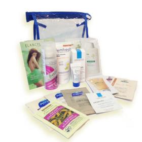 PharmaBeautyBox Косметичка с минипродуктами для ухода за телом и волосами. фото