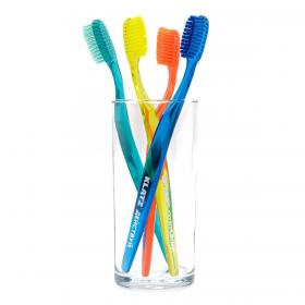 Klatz Щетка зубная для взрослых средняя, цвет синий, 1 шт. фото