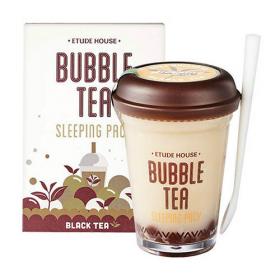 Etude House Маска ночная для лица с экстрактом черного чая Bubble Tea Sleeping Pack Black Tea, 100 г. фото