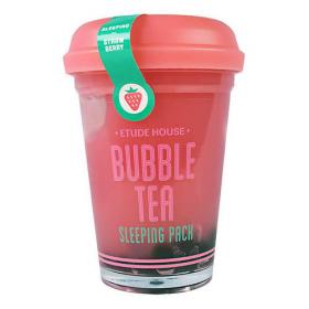 Etude House Маска ночная для лица с экстрактом клубники Bubble Tea Sleeping Pack Strawberry, 100 г. фото