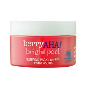 Etude House Маска ночная отшелушивающая Berry Aha Bright Peel Sleeping Pack, 100 мл. фото