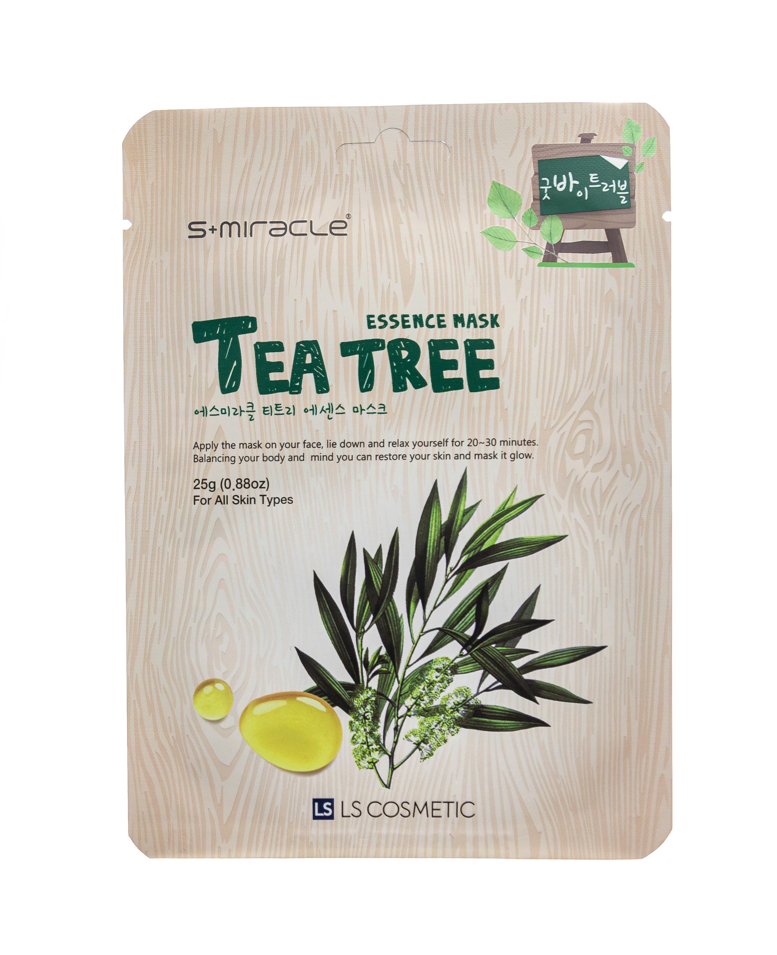 

Yu.R Маска с экстрактом чайного дерева для лица S+miracle Tea Tree Essence Mask, 30 г (Yu.R, )