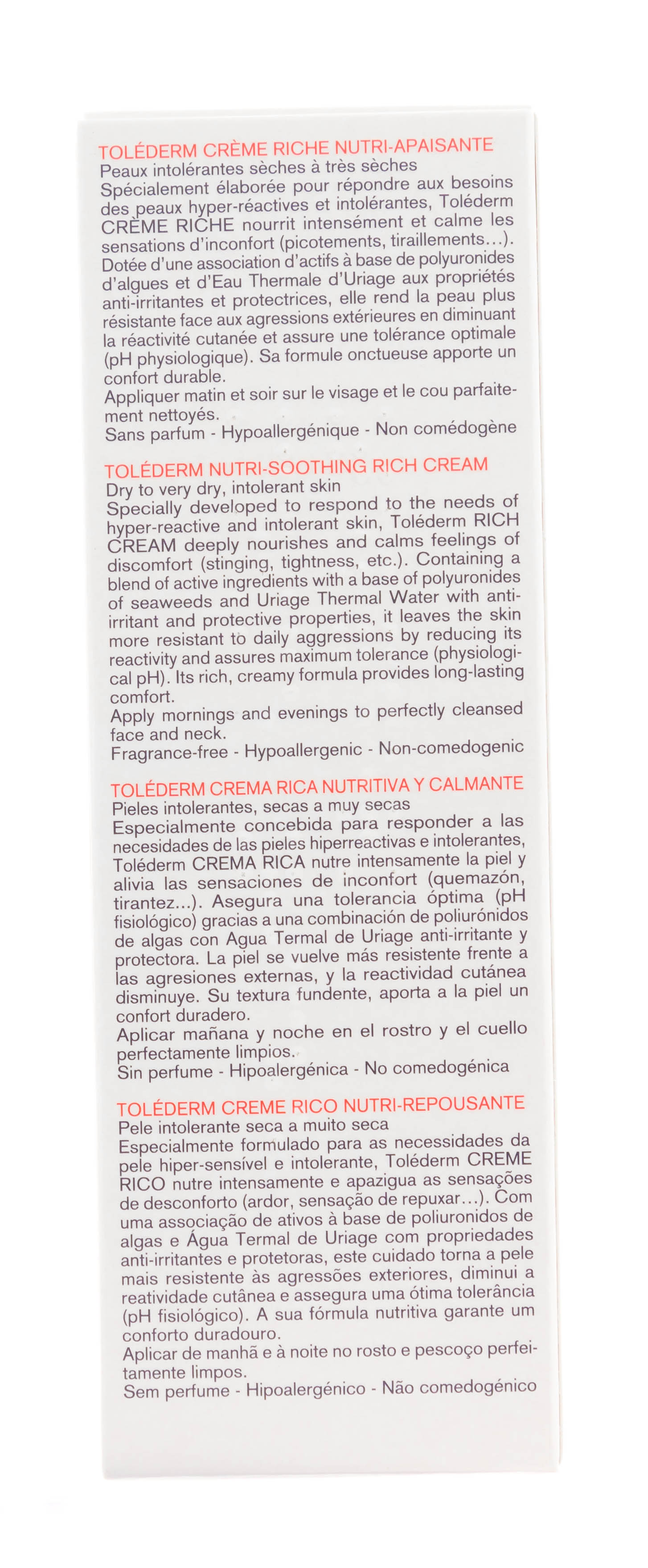 Урьяж Толедерм Риш  питательный успокаивающий крем 50 мл (Uriage, Tolederm) Урьяж Толедерм Риш  питательный успокаивающий крем 50 мл (Uriage, Tolederm) фото 2