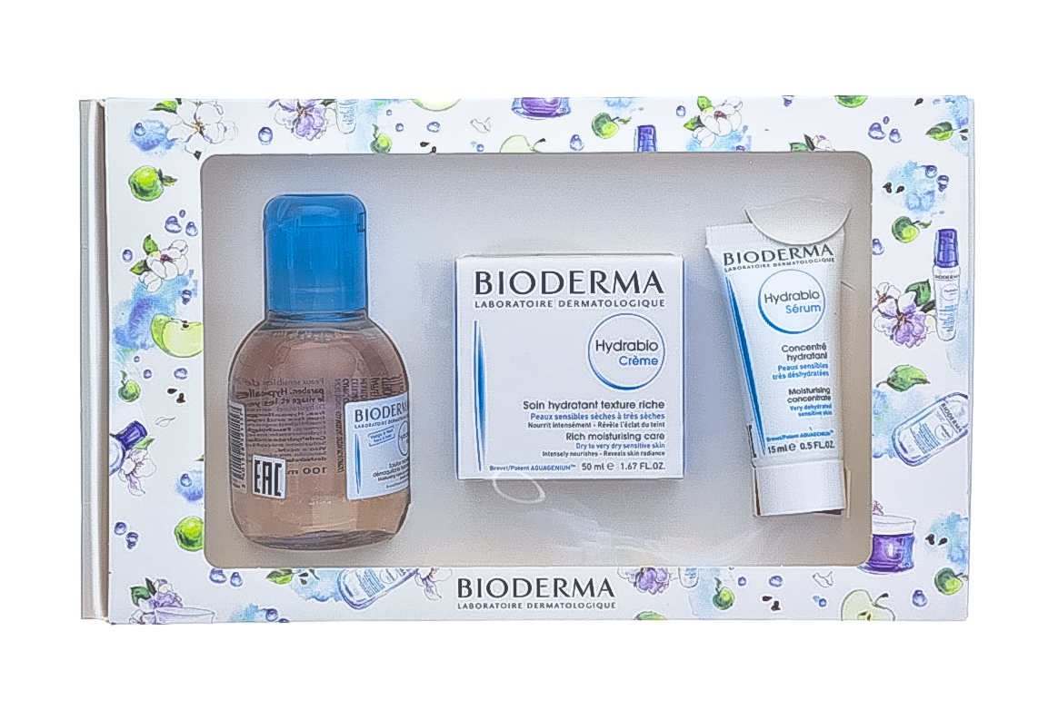 Биодерма Набор Гидрабио: Крем 50 мл + Мицеллярная вода 100 мл + Сыворотка 15 мл (Bioderma, Hydrabio) фото 1