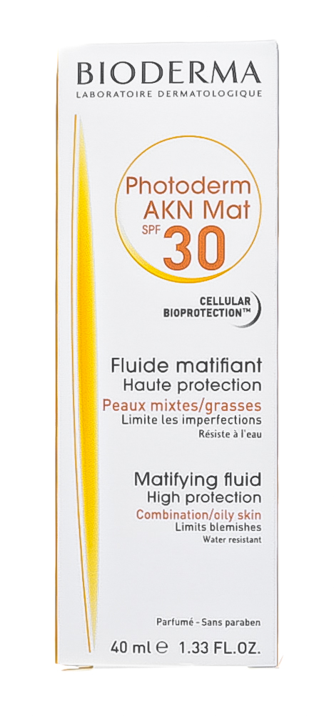 Биодерма Матирующая эмульсия AKN SPF 30, 40 мл (Bioderma, Photoderm) фото 1