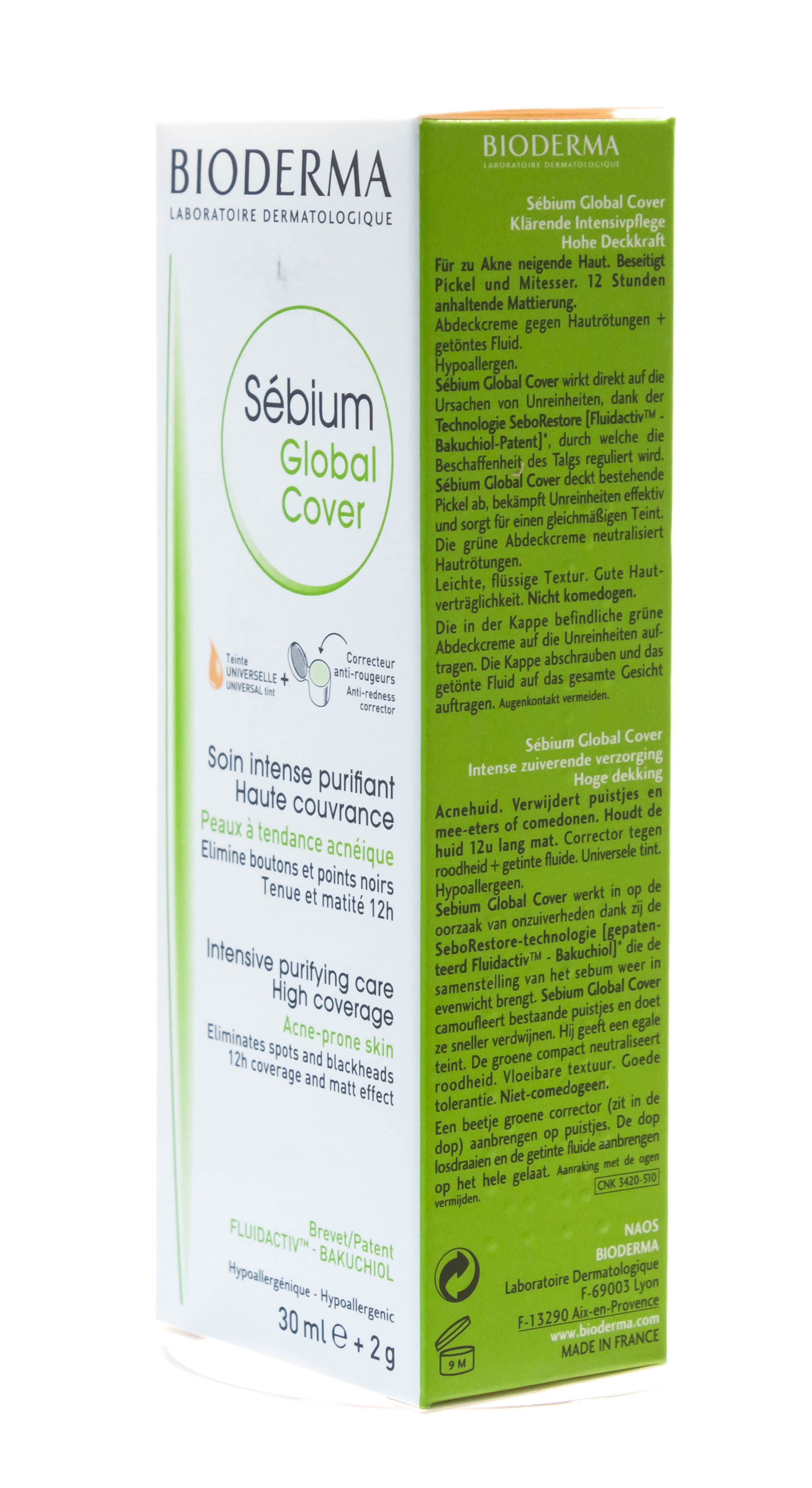 Биодерма Себиум Глобаль Cover Крем Оздоравливающий, маскирующий уход 30 мл + 2 г (Bioderma, Sebium (Bioderma, Sebium) фото 2