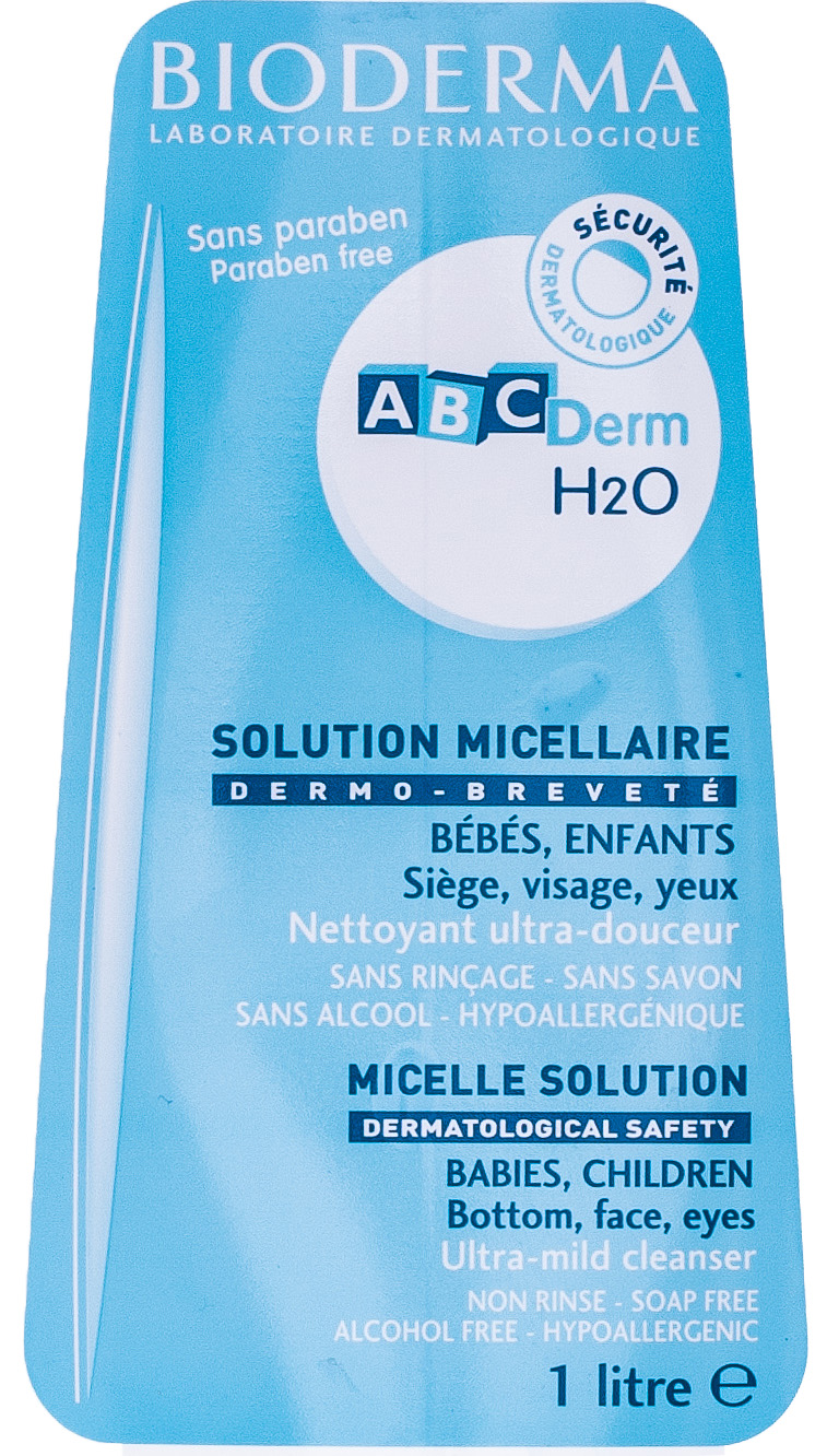 Биодерма АВСДерм Н2О мицелловый раствор 1 л (Bioderma, ABC Derm) фото 2