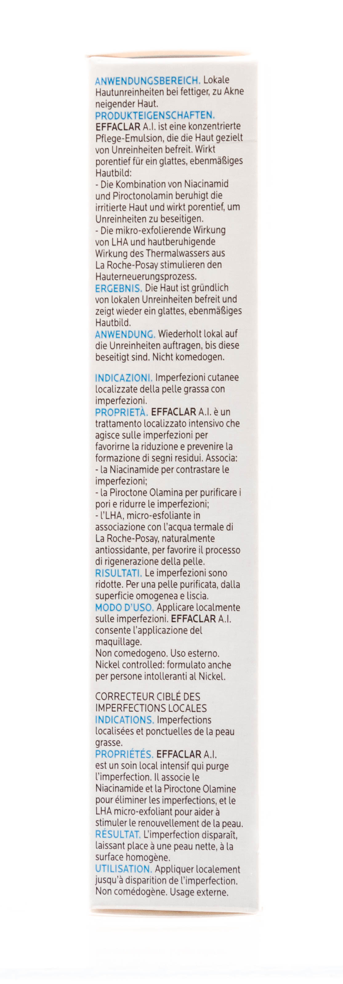 Ля Рош Позе Эмульсия корректирующая локального действия для жирной проблемной кожи Эфаклар А.I. 15 мл (La Roche-Posay, Effaclar) Ля Рош Позе Эмульсия корректирующая локального действия для жирной проблемной кожи Эфаклар А.I. 15 мл (La Roche-Posay, Effaclar) фото 8