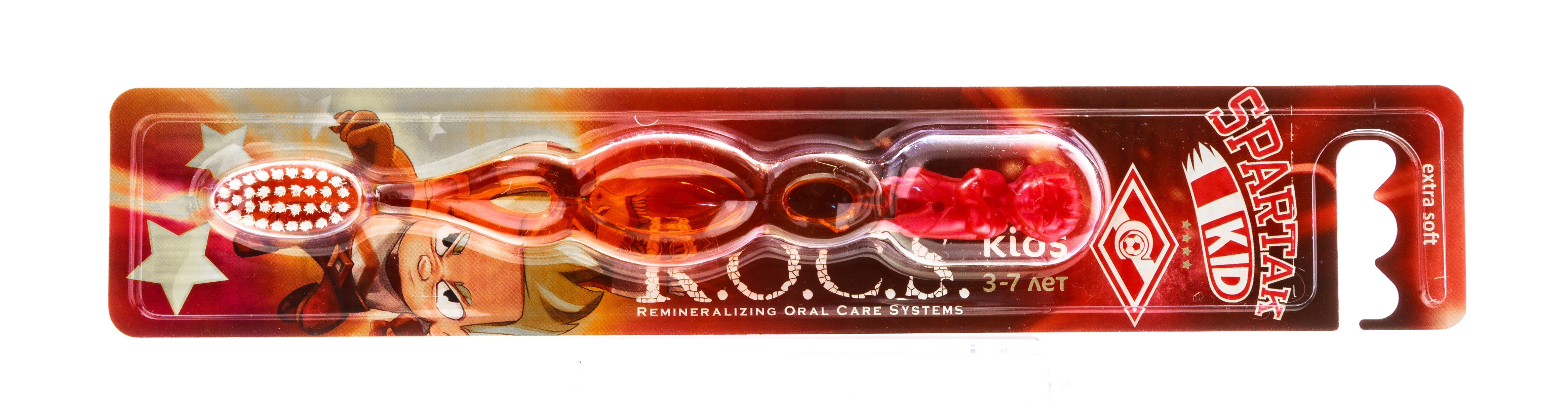 Рокс Зубная щетка Спартак Kids для детей от 3 до 7 лет, экстрамягкая (R.O.C.S., Kids 3-7 years) фото 1