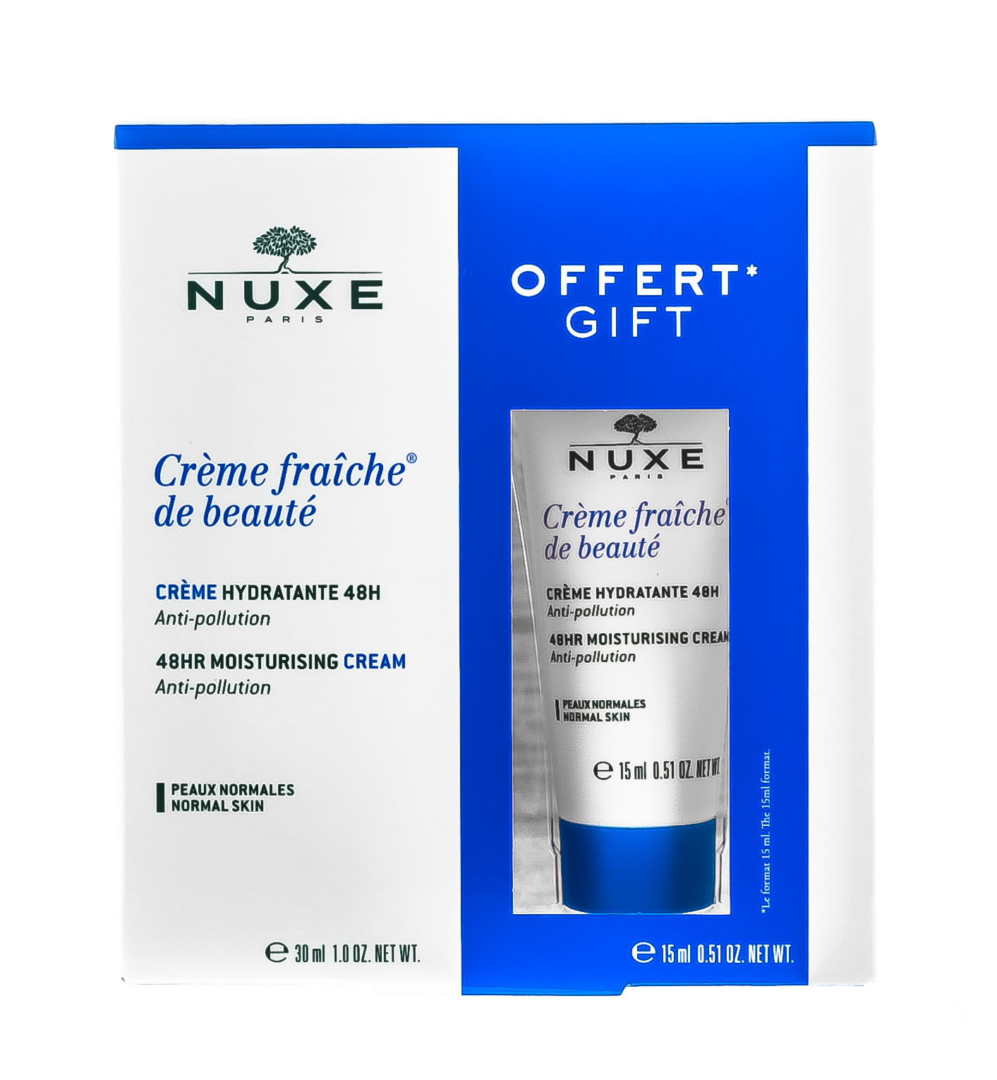 Нюкс Набор для нормальной кожи лица (крем 30 мл + крем 15 мл) (Nuxe, Creme fraiche de beaute) фото 1