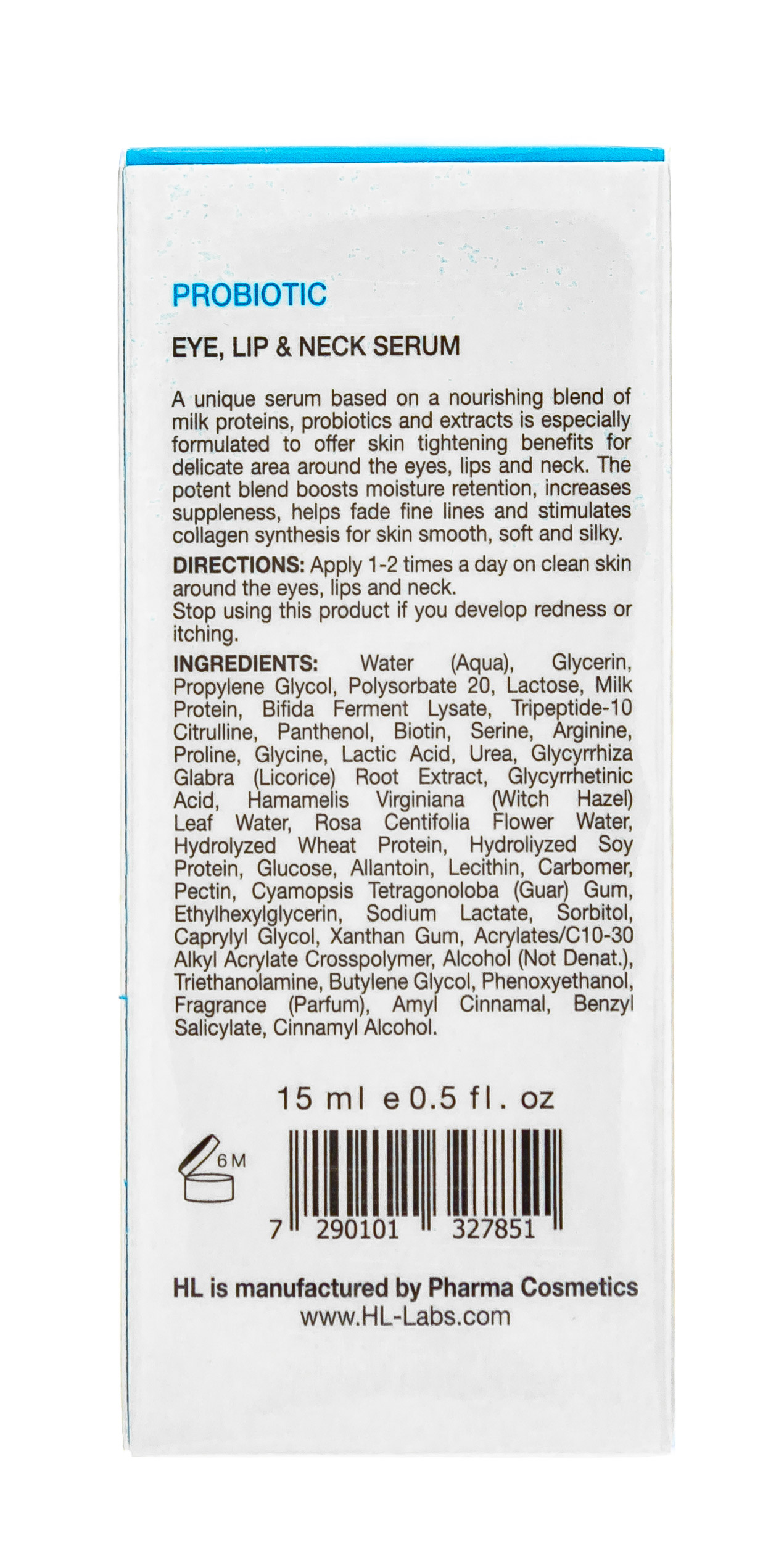 Холи Лэнд Eye, Lip & Neck Serum Cыворотка для век, губ и шеи 15 мл (Holyland Laboratories, ProBiotic) фото 3