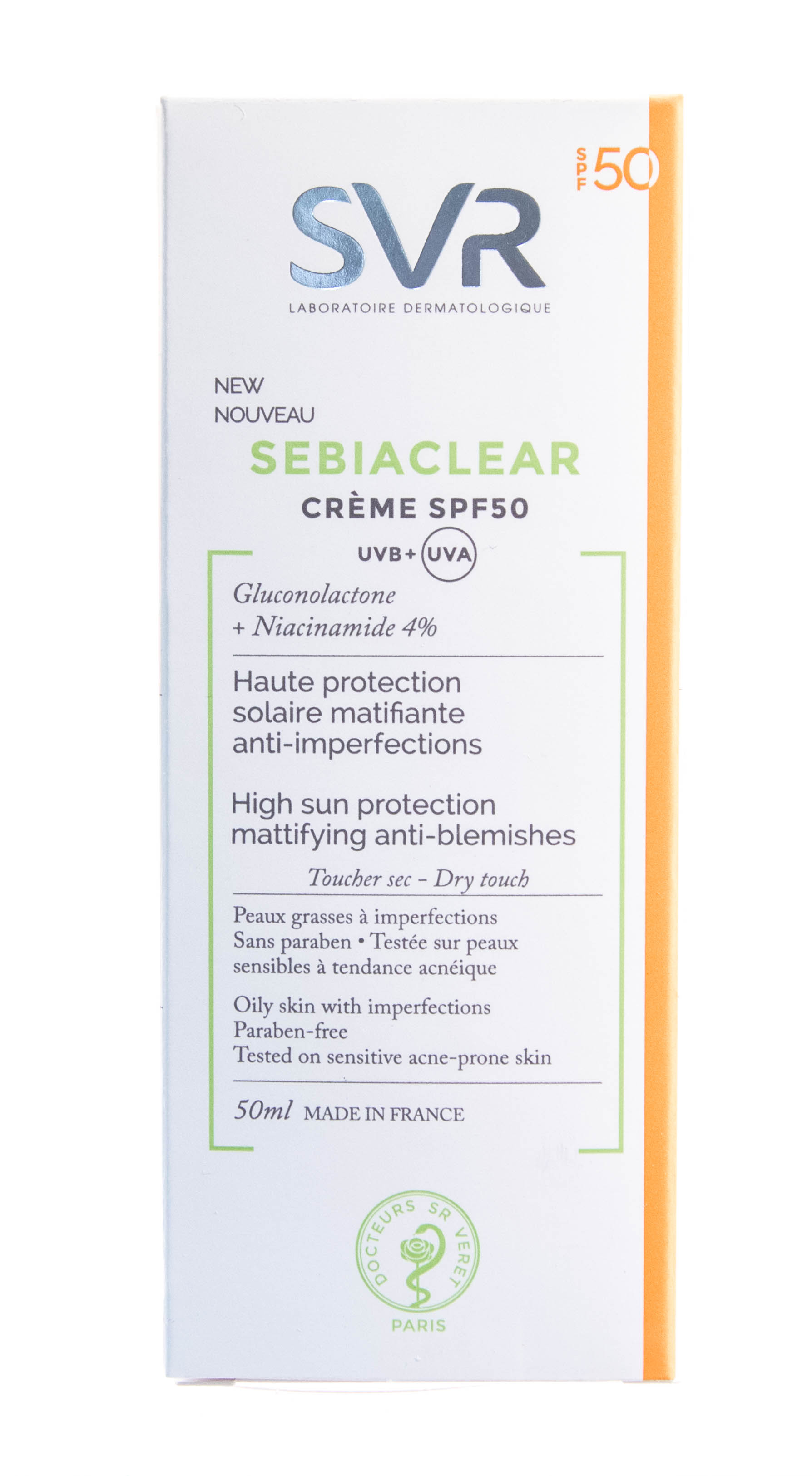 СВР Себиаклир Солнцезащитный крем SPF 50, 50 мл (SVR, Sebiaclear) фото 3