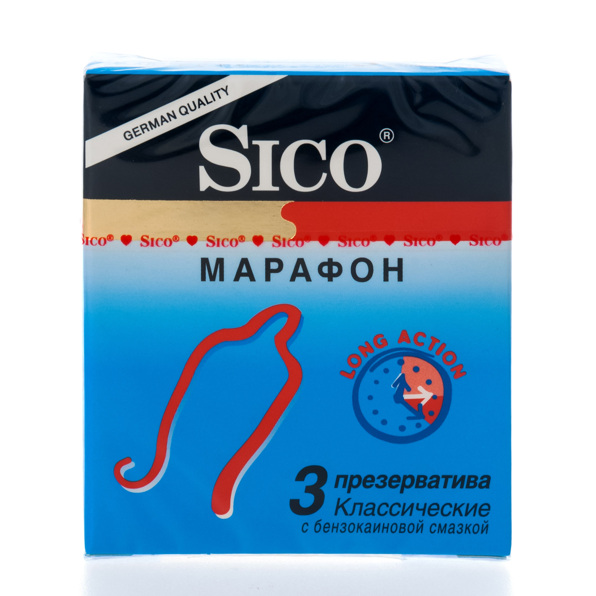 Сико Презервативы № 3 Марафон классические, 3 шт (Sico, Sico презервативы) фото 0