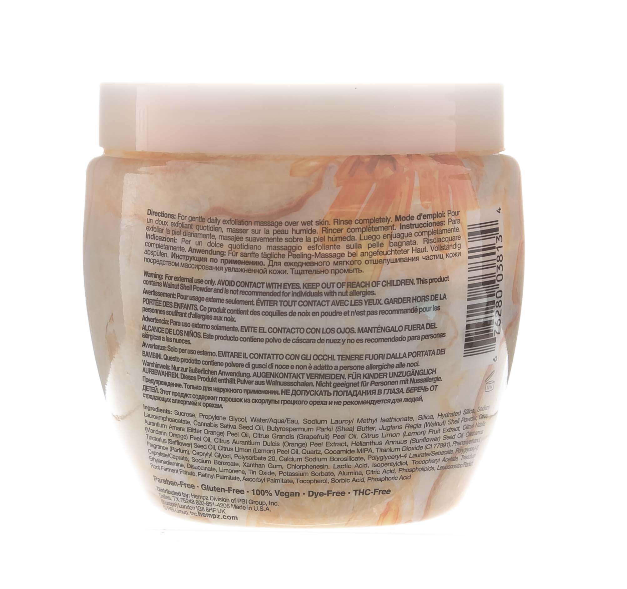 Хемпз Скраб для тела с мерцающим эффектом Citrine Crystal & Quartz Herbal Body Buff, 198 г (Hempz, Желтый кварц) фото 2