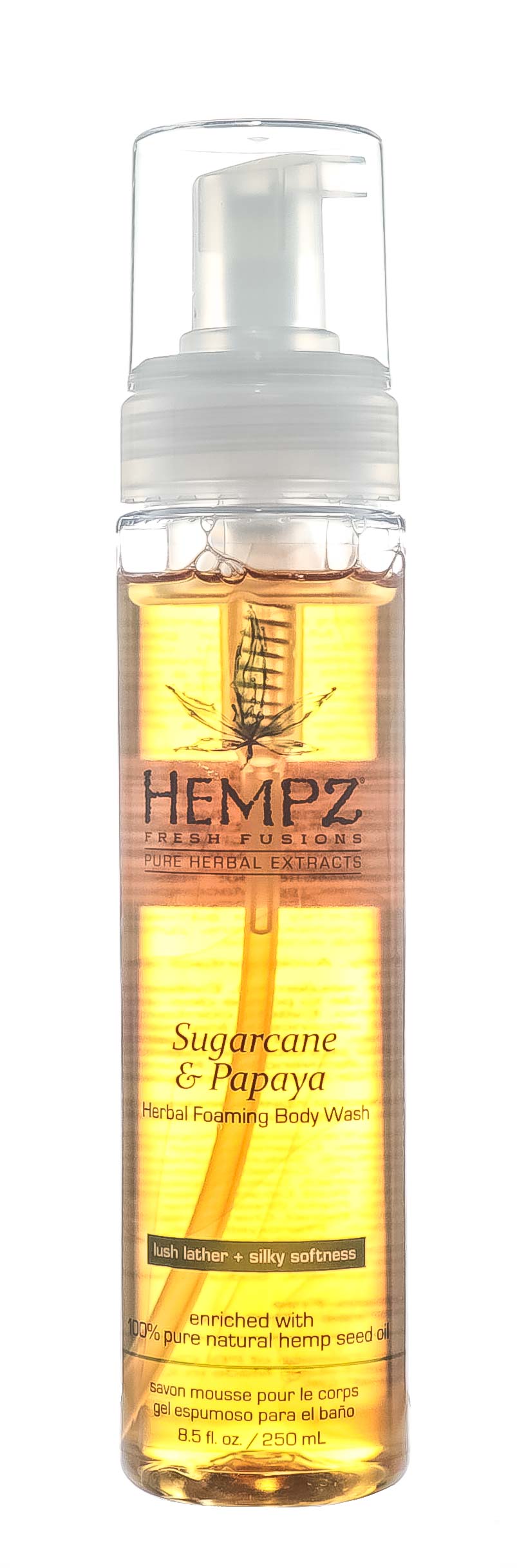 Хемпз Гель-мусс для душа Sugarcane & Papaya Herbal Foaming Body Wash, 250 мл (Hempz, Сахарный тростник и папайя) фото 1