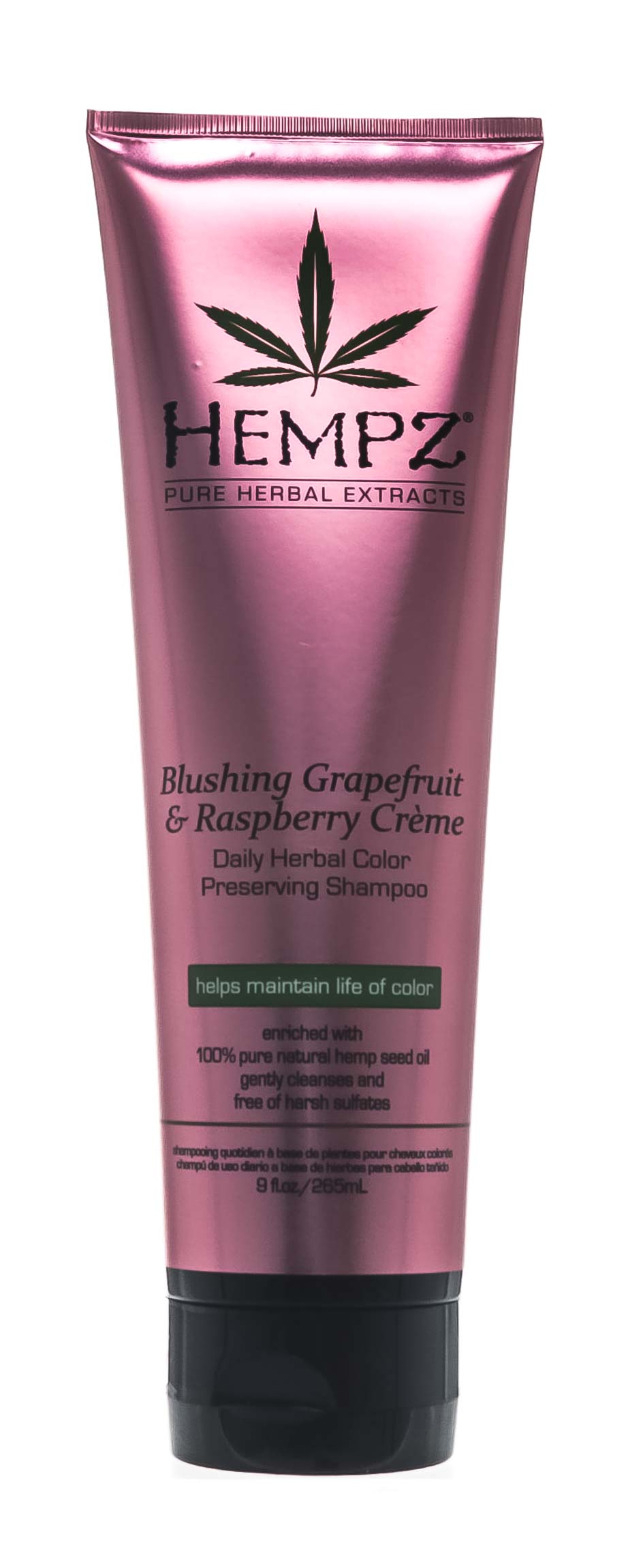 Хемпз Шампунь растительный для сохранения цвета и блеска окрашенных волос Blushing Grapefruit & Raspberry Creme Shampoo, 265 мл (Hempz, Грейпфрут и малина) фото 1