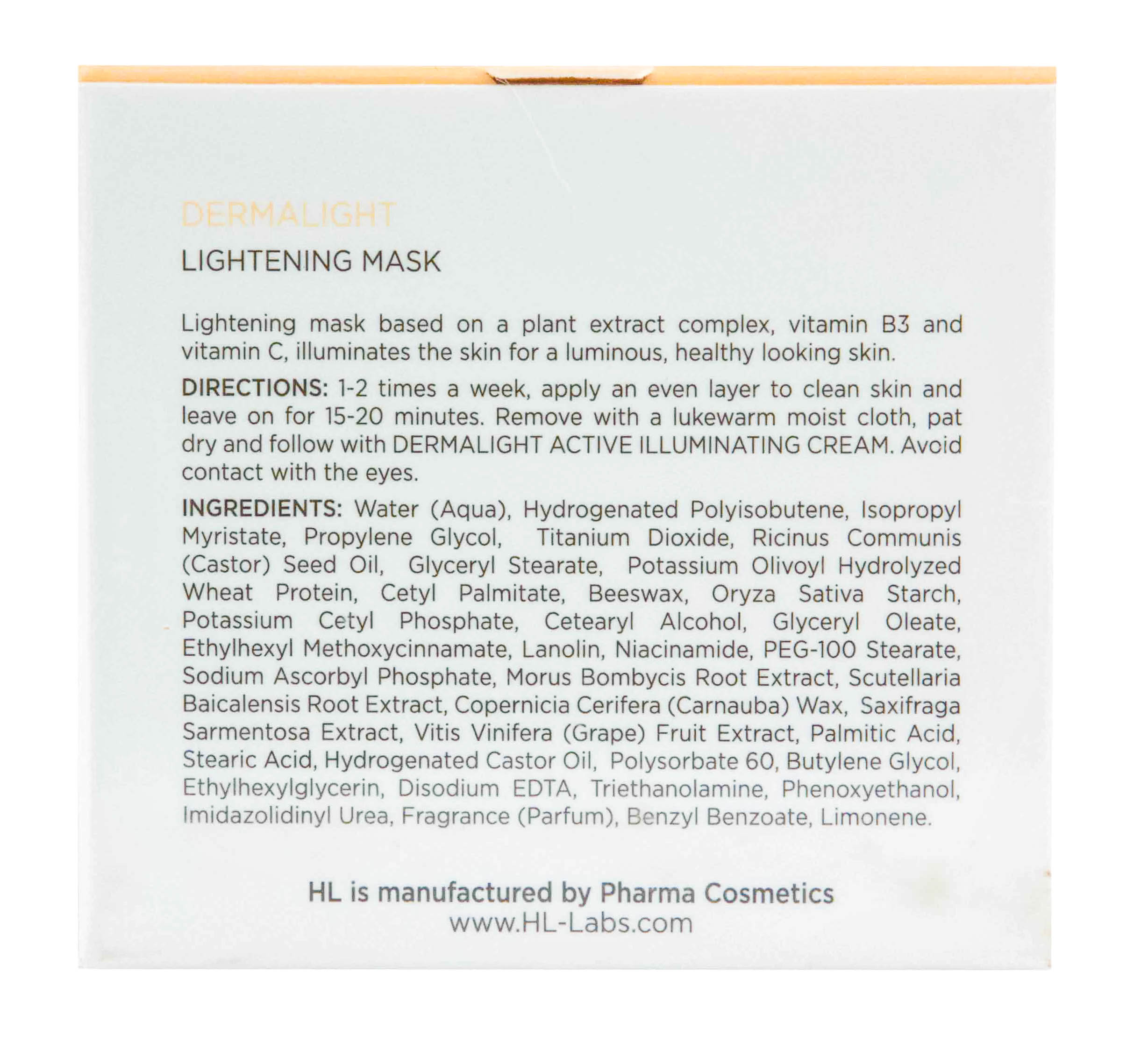 Холи Лэнд Lightening Mask осветляющая маска  50 мл (Holyland Laboratories, Dermalight) фото 2
