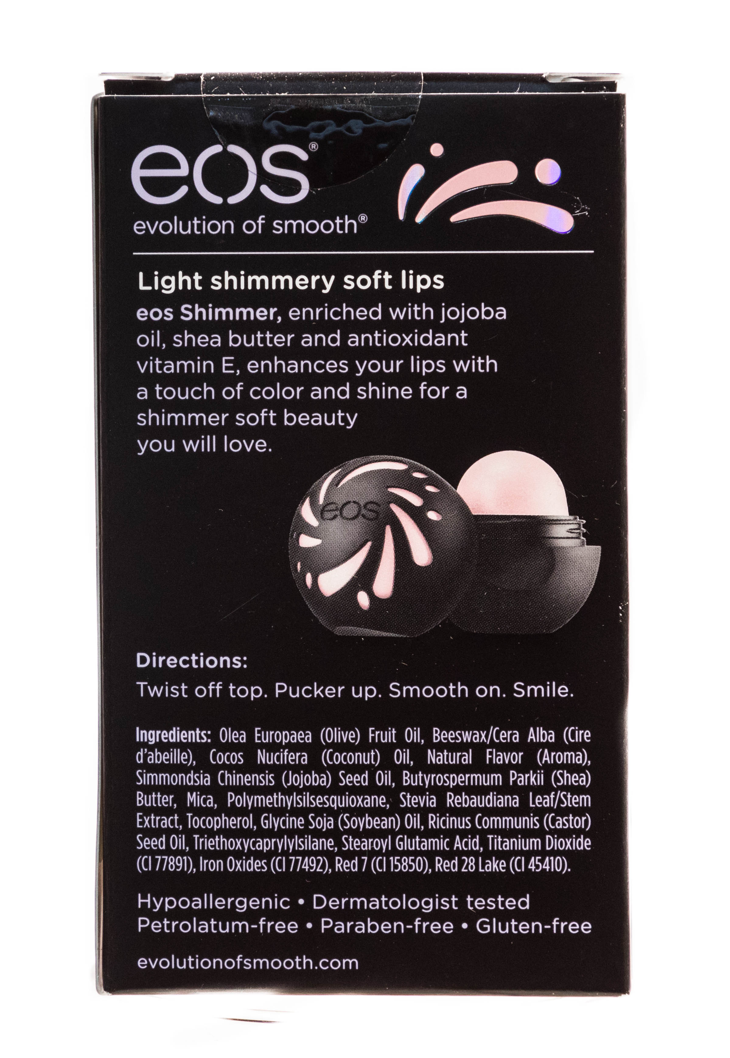 Эос Шиммерный блеск для губ Розовый Shimmer Lip Balm Sheer Pink (Eos, Lip Balm) фото 2