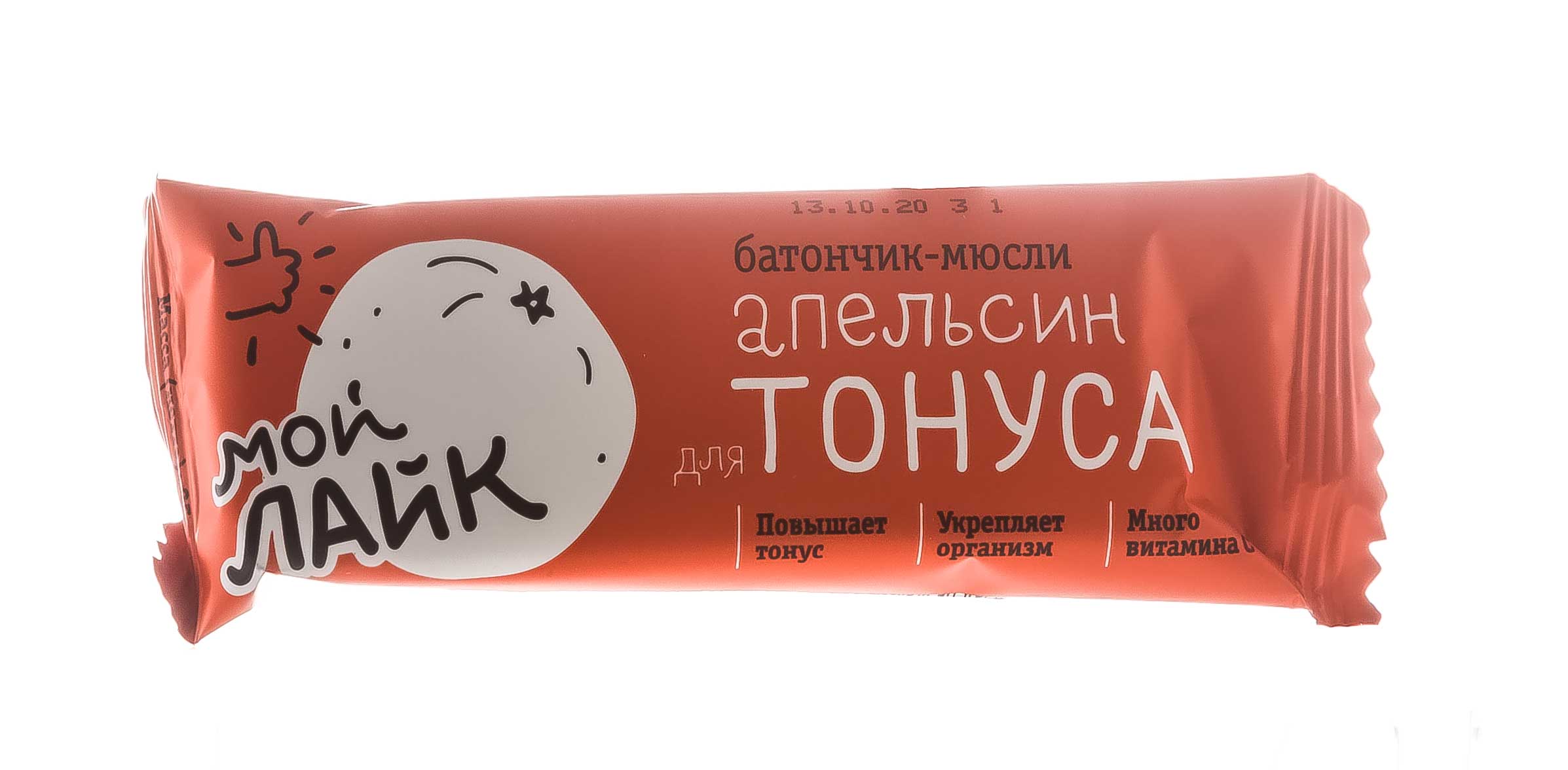 Леовит Батончик Апельсин для тонуса. Упаковка 25 г (Леовит, My Like) фото 1