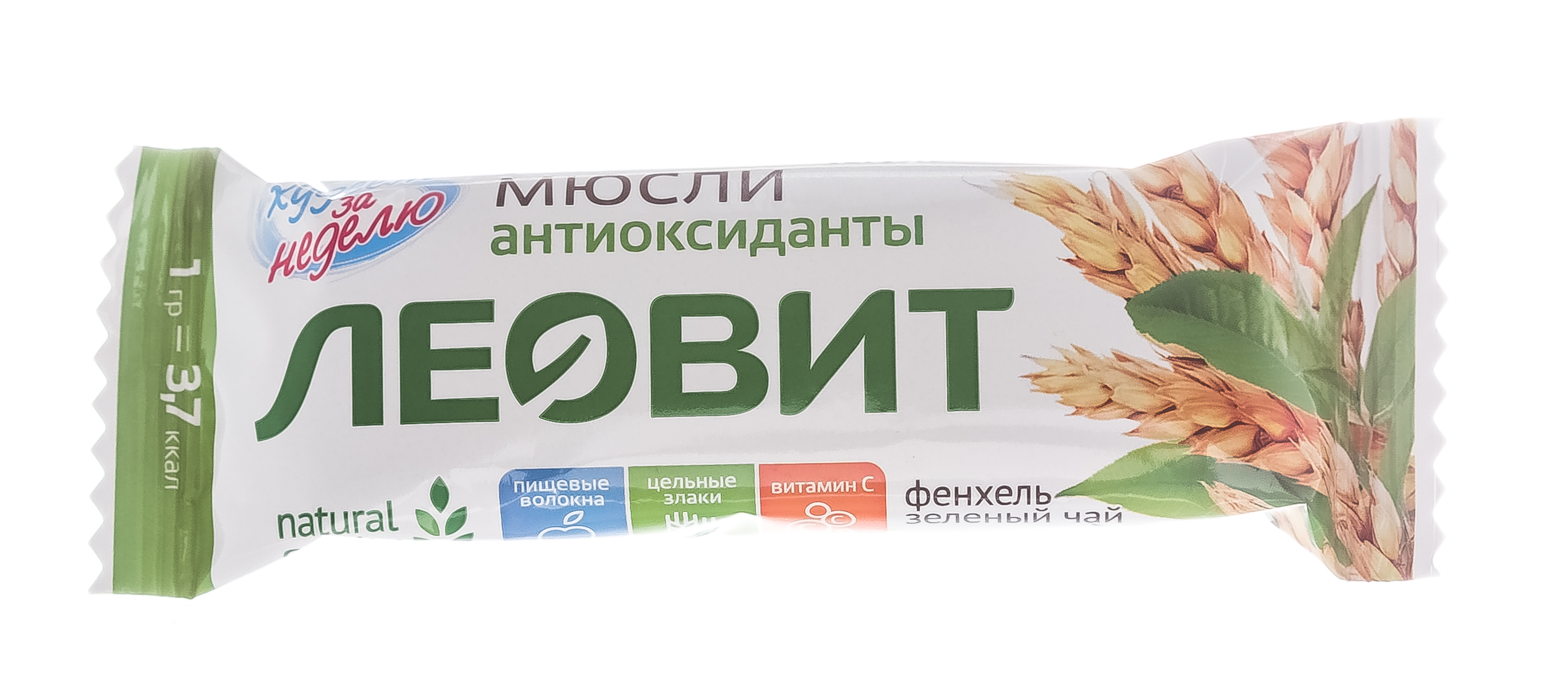 Леовит Батончик-мюсли с фенхелем и зеленым чаем (Леовит, Леовит) фото 1