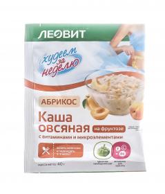 Леовит Каша овсяная Абрикос с витаминами и микроэлементами. Пакет 40 г. фото
