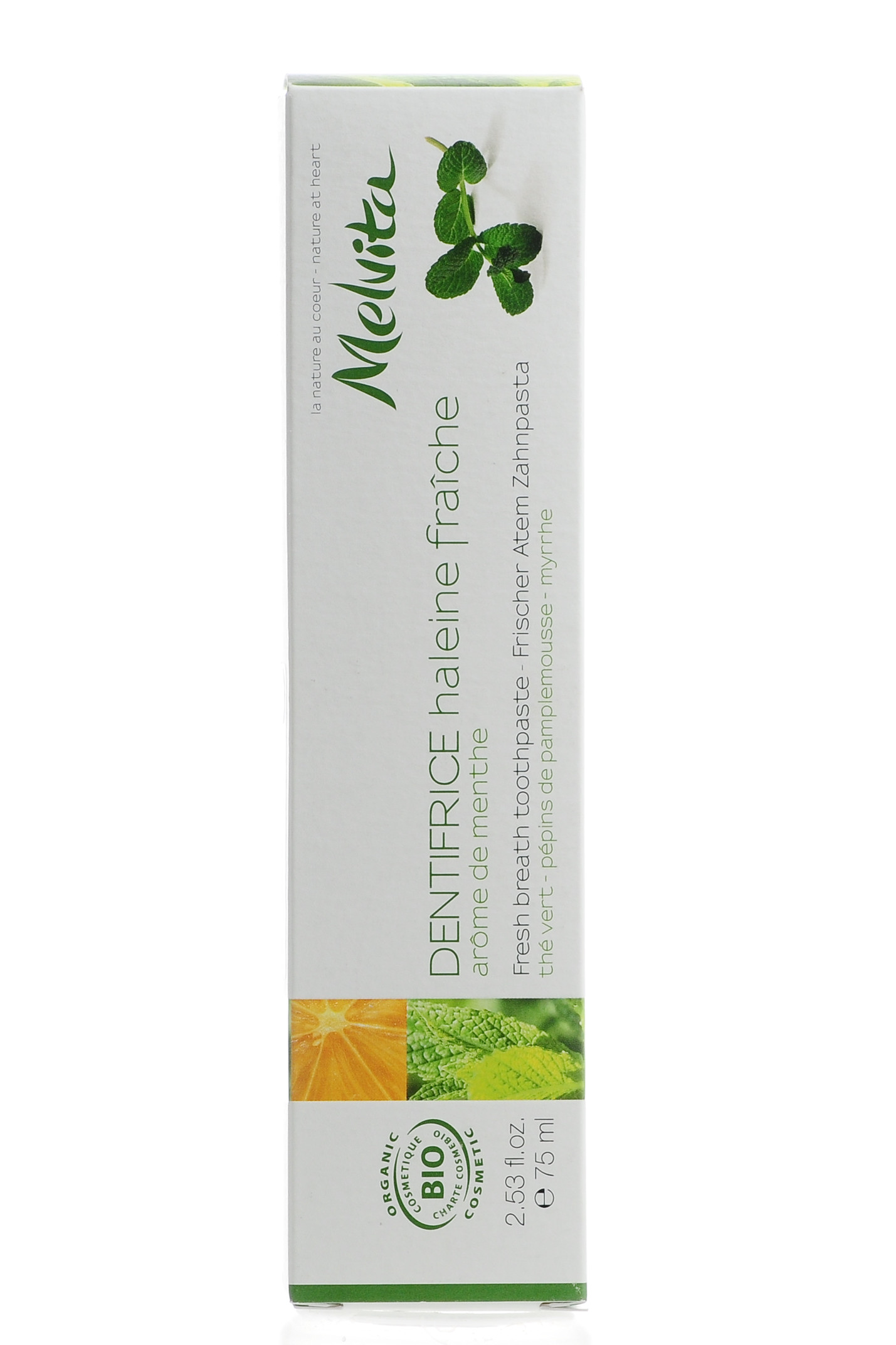 Мелвита Освежающая зубная паста со вкусом мяты, 75 мл (Melvita, Ежедневный уход) фото 4