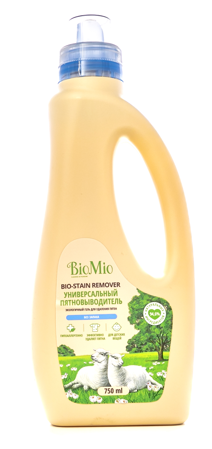 БиоМио Универсальный пятновыводитель для стирки белья, без запаха, 750 мл (BioMio, Стирка) фото 2