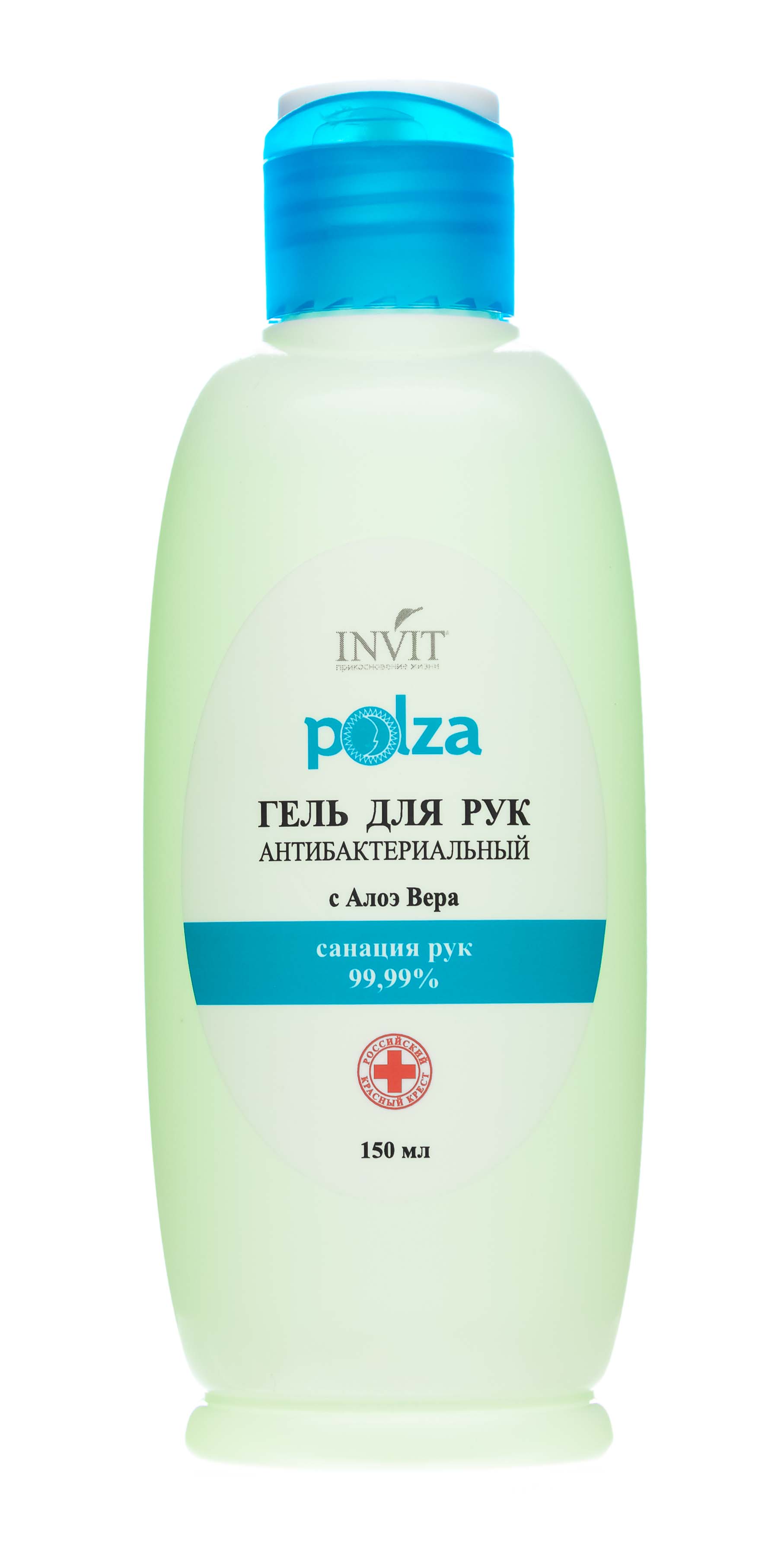 Инвит Гель для рук антибактериальный с Алоэ Вера (С изопропилом) 150 мл (Invit, Polza) фото 2