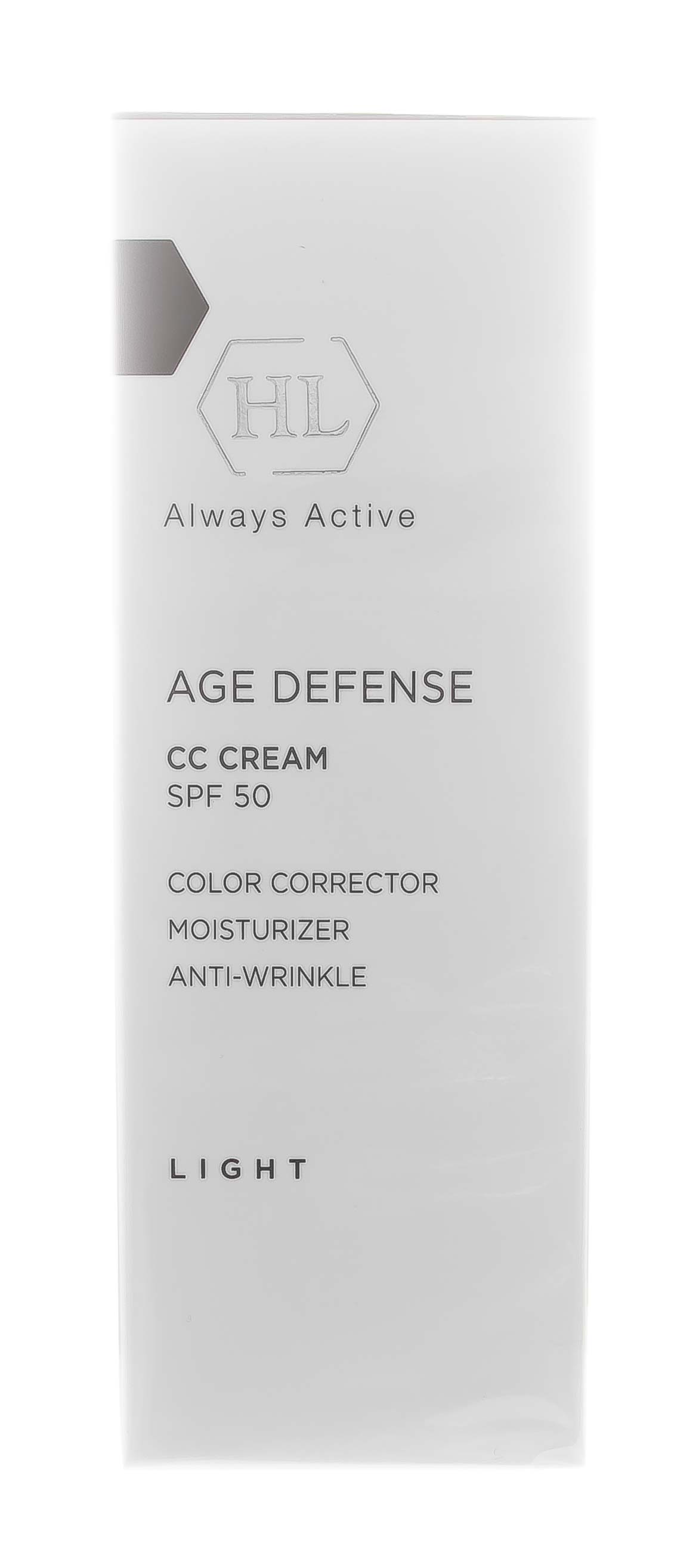 Холи Лэнд Корректирующий крем (светлый) для всех типов кожи CC Cream SPF 50 Light, 50 мл (Holyland Laboratories,  Age Defense) Холи Лэнд Корректирующий крем (светлый) для всех типов кожи CC Cream SPF 50 Light, 50 мл (Holyland Laboratories,  Age Defense) фото 2